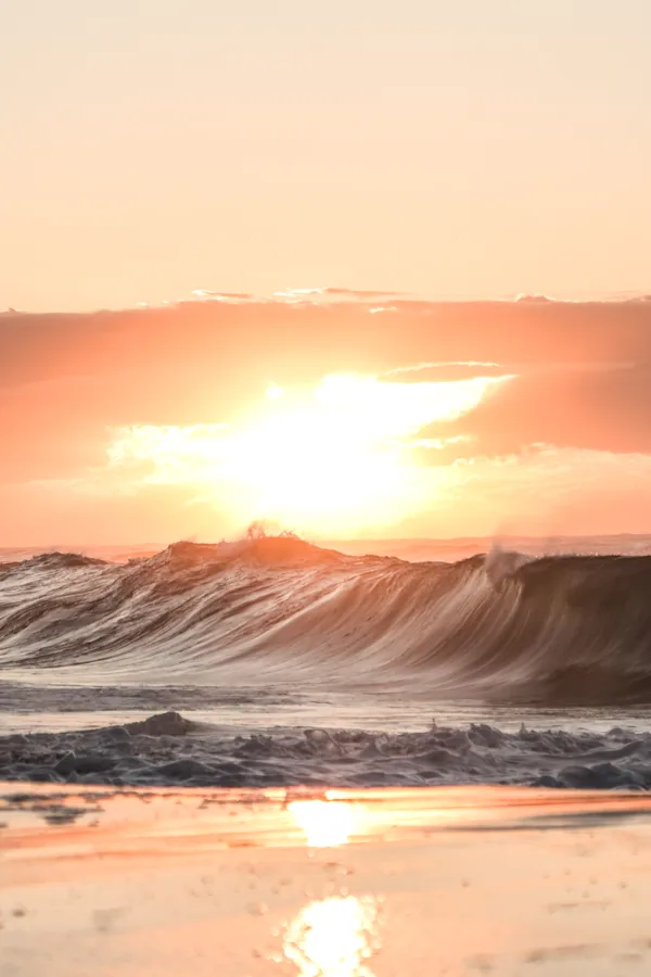 A Central Coast beach at sunset